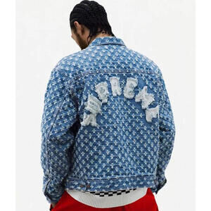 Supreme Denim Hole Punch Jacket Sz XL